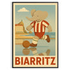 Affiche kid football Biarritz énergie passion tons gris vert décoration parfaite petits fans foot occasion une touche originale intérieur format cm 50x70 A4 A0