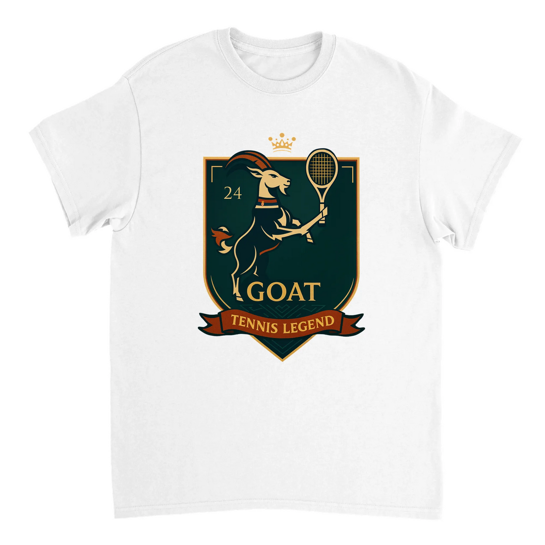 Camiseta exclusiva "Tennis GOAT Nole" para fãs de Novak Djokovic, confeccionada em algodão de alta qualidade para conforto e
