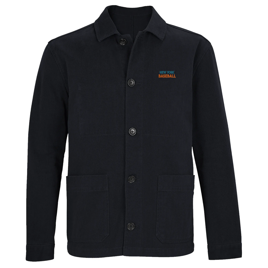 Vintage kurtka baseballowa z Nowego Jorku z haftem, wykonana z wysokiej jakości organicznej bawełny, unisex, z haftem na klat