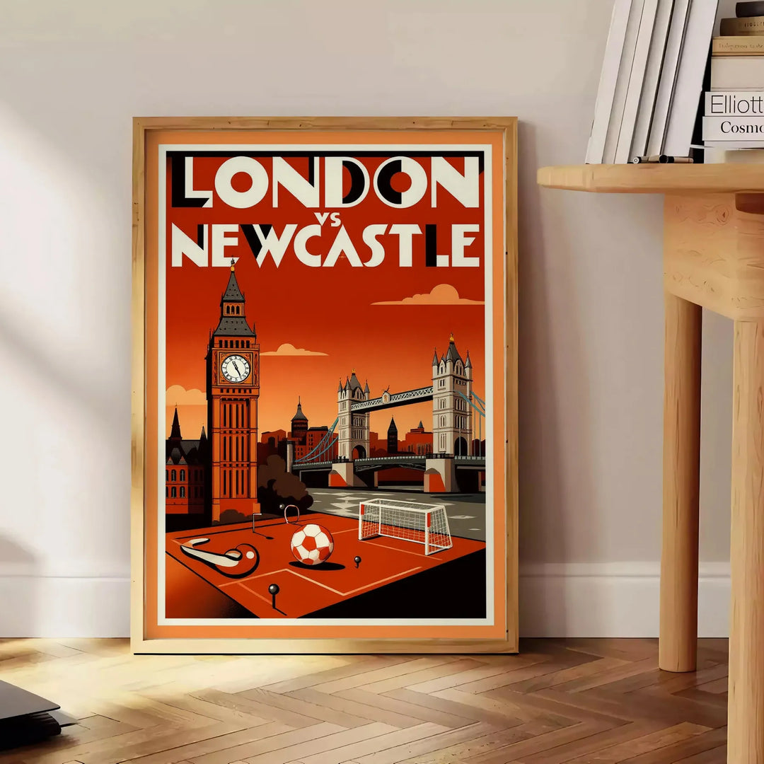 captivante thème football Londres un design moderne noir vert une touche dynamique décoration poster unique dimensions cm 50x70 espace œuvre disponibles A4 A0