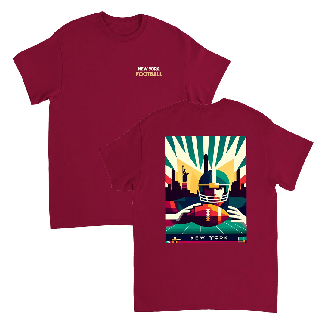 T-shirt New York Football, perfetta per i fan e per chi ama la moda, realizzata in cotone resistente e con un design audace c