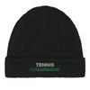 Image Black de Beanie Tennis Champagne 2  - Cotton Bio, Embroidered Design