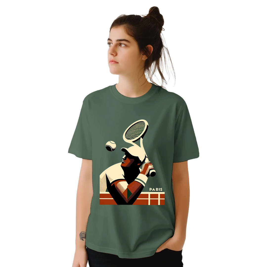 T-shirt de ténis elegante e confortável, ideal para jogar ou ver o jogo. Disponível em vários tamanhos