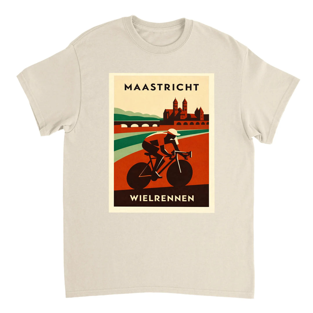 T-shirt T - shirt Maastricht Pays Bas idéal passionnés cyclisme design unique paysages néerlandais parfait sorties vélo moments détente style confort coton première qualité une tenue longue durée