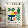 Poster Matisse Papiers Découpés con design bianco e arancione, disponibile in diverse dimensioni, ideale per arredare con art