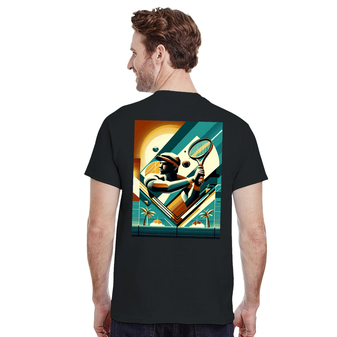 T-shirt de ténis Miami, com design vibrante, ideal para entusiastas do ténis e amantes de Miami. Perfeito para o court ou uso