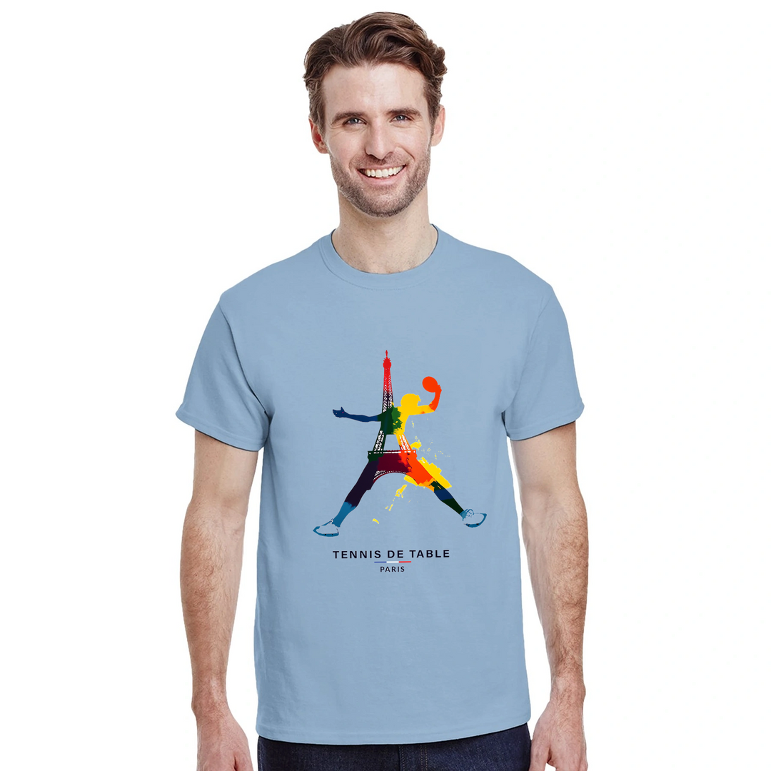 T-shirt T - shirt unique thème tennis table parfait passionnés sport dynamique style confort idéal entraînements sorties Achetez affichez passion coton haut gamme une douceur incomparable