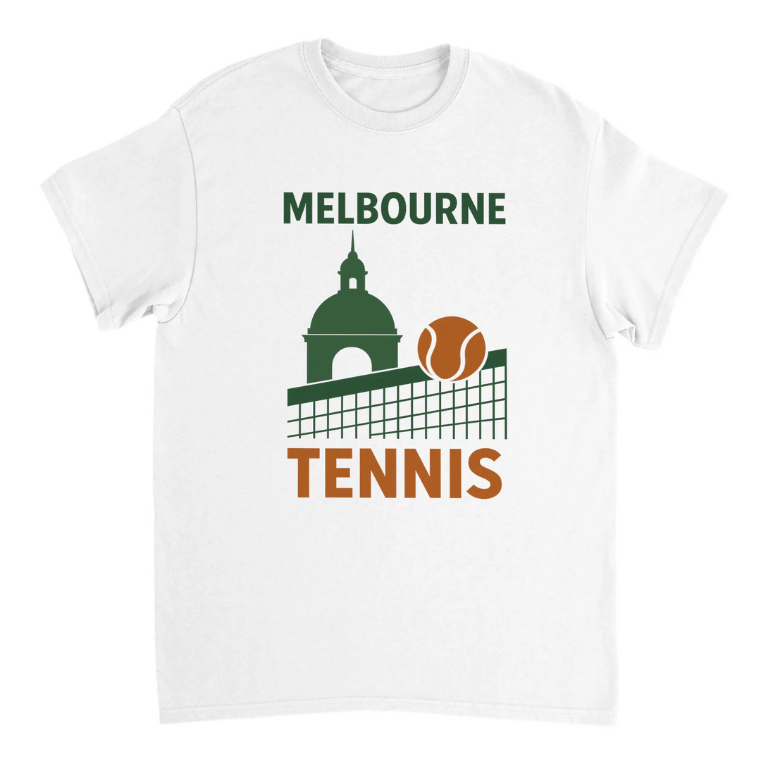 Image White de Tennis Melbourne Tshirt [color:white] [view:front]