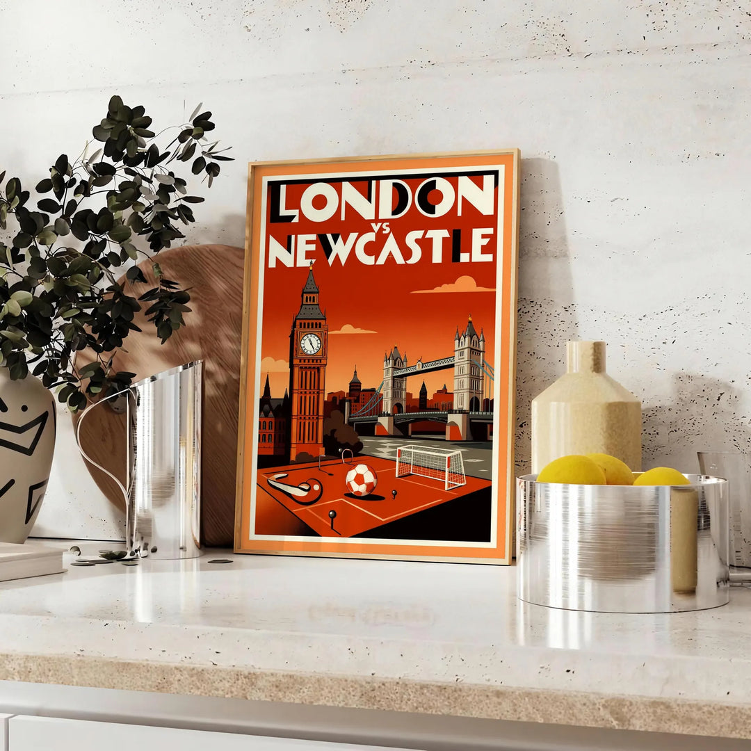 captivante thème football Londres un design moderne noir vert une touche dynamique décoration poster unique dimensions cm 50x70 espace œuvre disponibles A4 A0