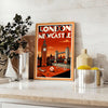 captivante thème football Londres un design moderne noir vert une touche dynamique décoration poster unique dimensions cm 50x70 espace œuvre disponibles A4 A0