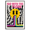 space Go Flow motivational poster vibrant white orange eye piece available dimensions splash inspiration room frame