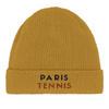 eco friendly style Paris Tennis 2 Embroidered Beanie 100 % organic cotton soft lightweight breathable day comfort indoor outdoor wear sustainability chic fashion