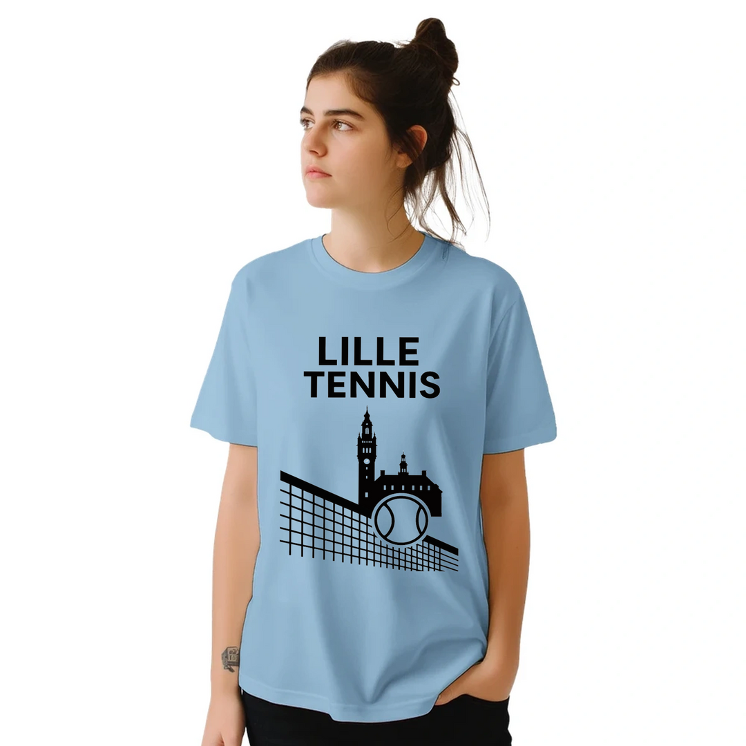 T-shirt style court Lille Tennis T shirt unique design love game comfortable tee perfect enthusiasts casual wear match day today passion size S M L XL XXL