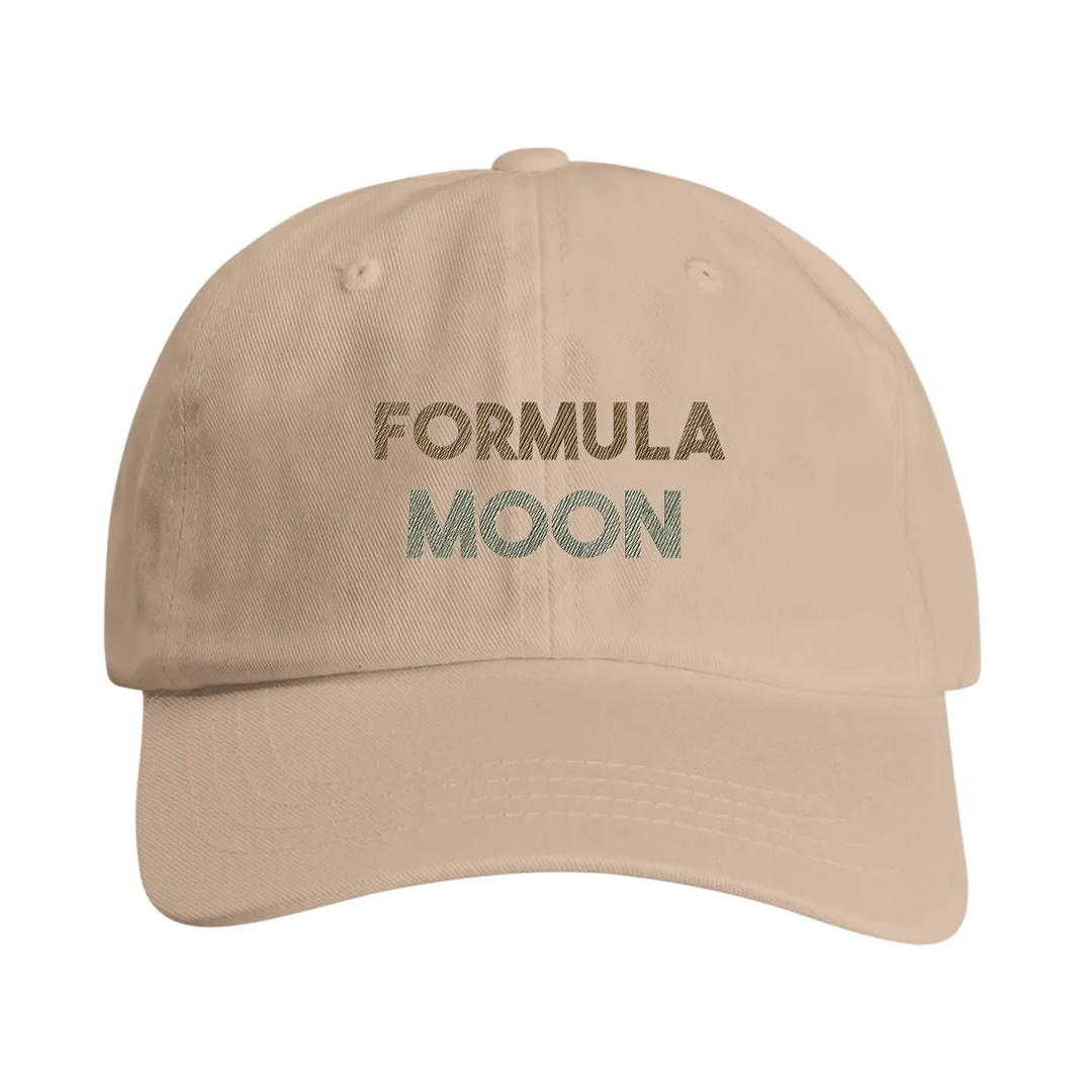 Vintage izšūta cepure ar Formula 1 Moon dizainu, zems profils, ikdienišķs