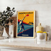 Stilvolles Poster von Monte Carlo Monaco Tennis, erhältlich in verschiedenen Größen, bringt Eleganz und Sportlichkeit in jede