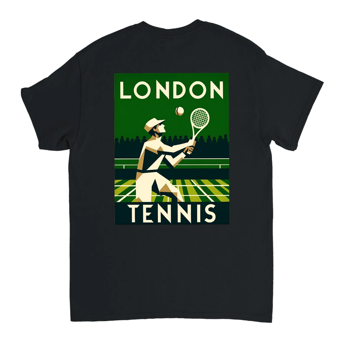 Koszulka tenisowa inspirowana Londynem, idealna dla fanów i graczy. Wykonana z wysokiej jakości bawełny, łączy styl z komfort