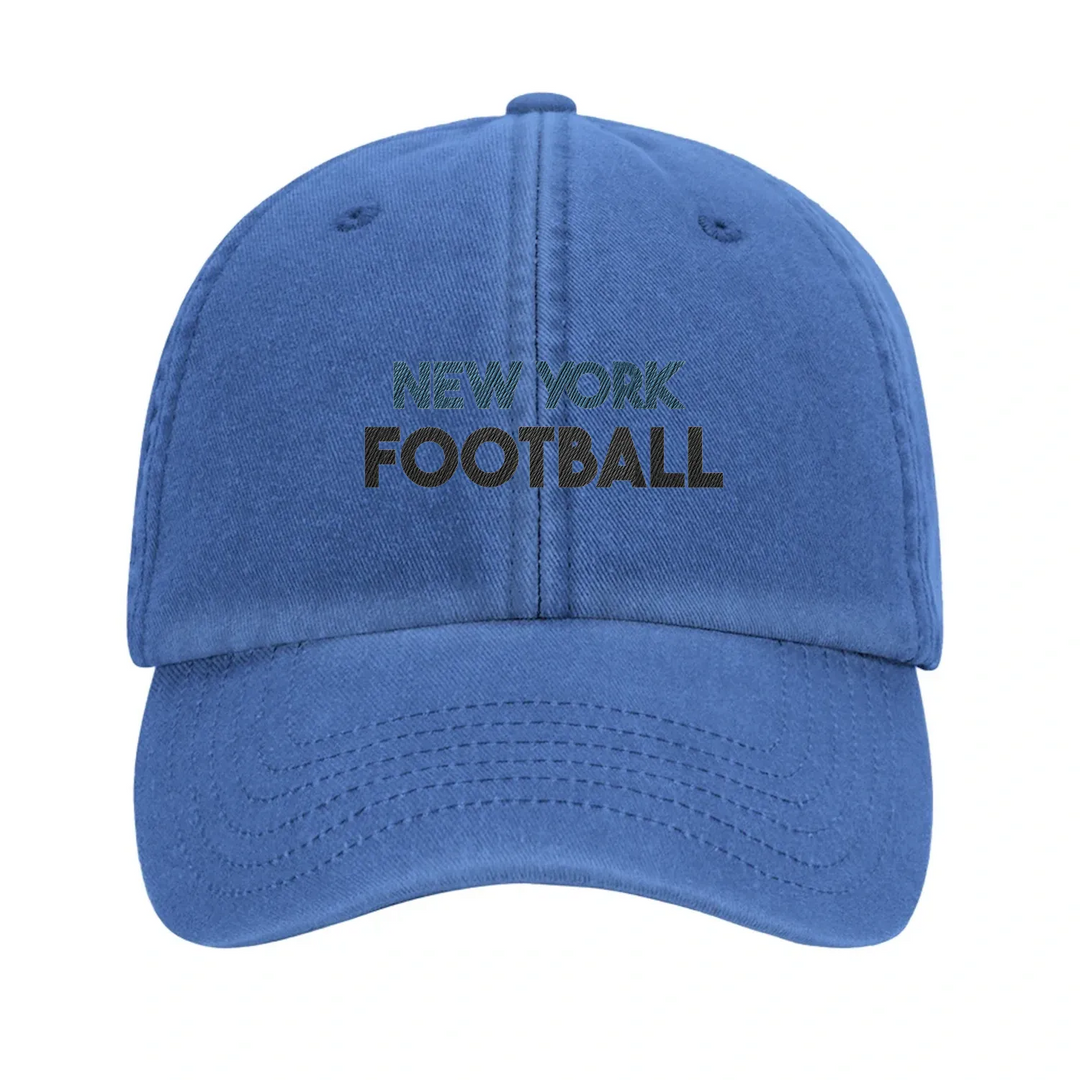 un style intemporel casquette New York Football 100 % coton brossé confort incomparable design vintage brodé profil bas couronne structurée complète merveille toute tenue décontractée grâce à une boucle effet laiton œillets ventilation look tendance aération parfaite