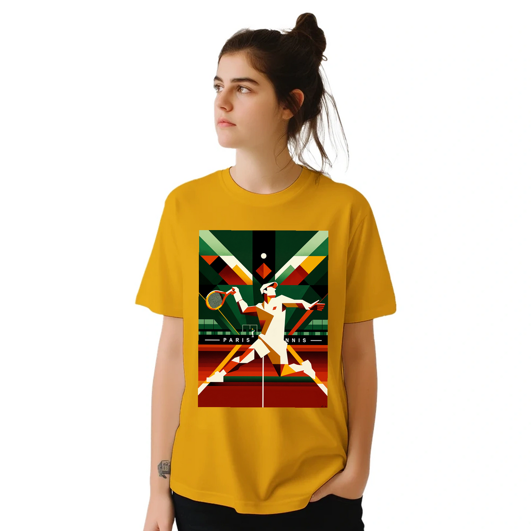 T-shirt τένις Παρισιού με κομψό σχέδιο, ιδανικό για γήπεδο και καθημερινές εμφανίσεις