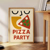 kitchen vibrant pizza party poster lively green red accents foodie haven sizes cm formats A4 A0