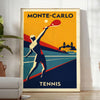 Stilvolles Poster von Monte Carlo Monaco Tennis, erhältlich in verschiedenen Größen, bringt Eleganz und Sportlichkeit in jede