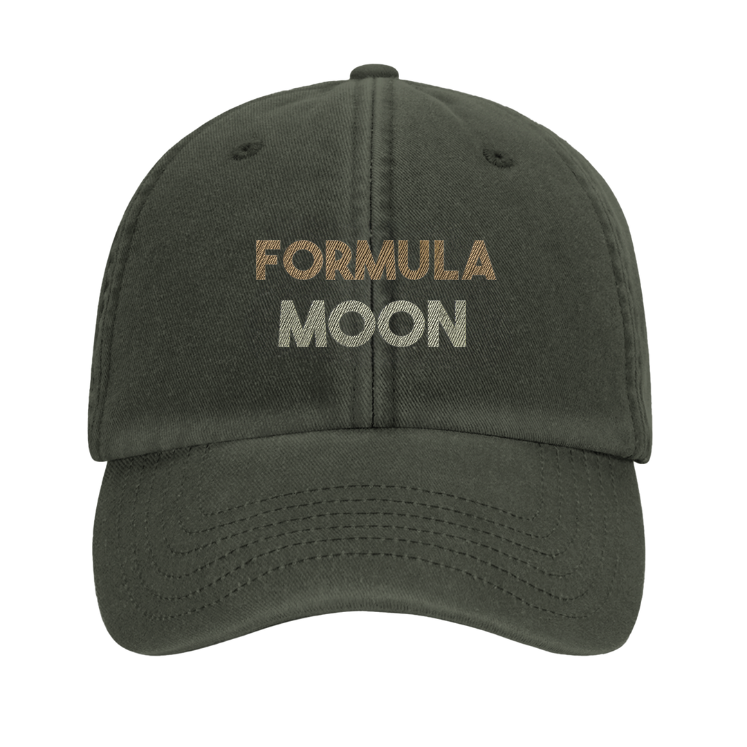 Cappellino vintage Formula 1 Moon con design ricamato, realizzato in cotone lavato al 100%, con visiera pre-curvata e chiusur