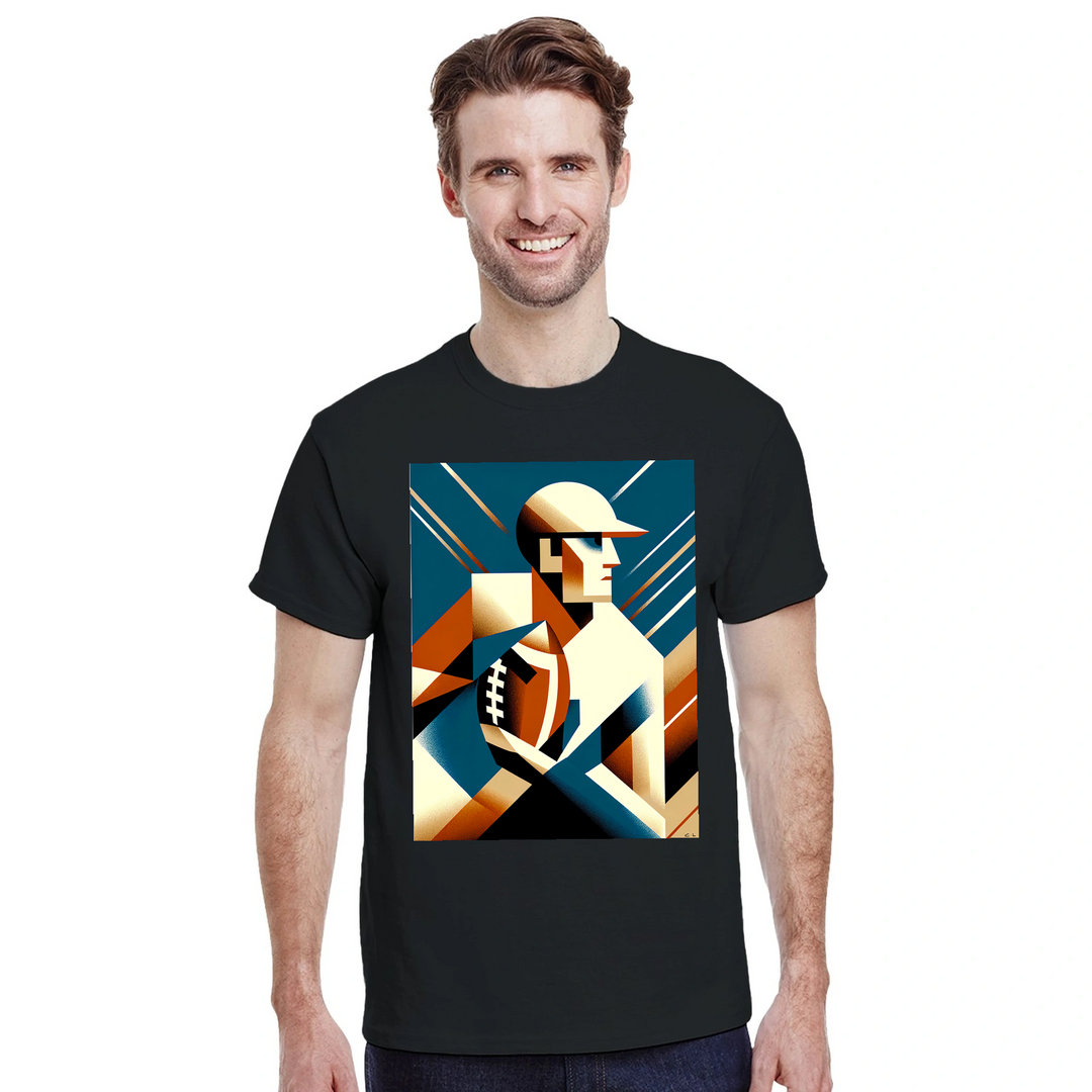 アメリカンフットボールTシャツ。ファンやプレイヤーに最適なスタイリッシュなデザインで、柔らかく通気性のあるコットン素材を使用。快適な着心地で、フィールドでもスタンドでも活躍します。