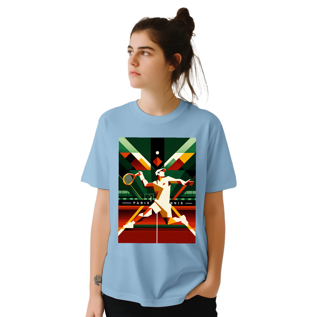 T-shirt τένις Παρισιού με κομψό σχέδιο, ιδανικό για γήπεδο και καθημερινές εμφανίσεις