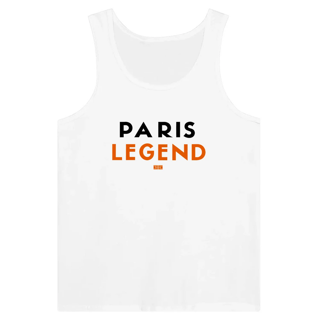 Canotta unisex Tank Tennis Paris Legend con taglio moderno e scollatura rotonda, realizzata in cotone pettinato e ritorto al