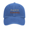 Image Blue de Vintage Cap Paris Tennis 3 - Embroidered Design