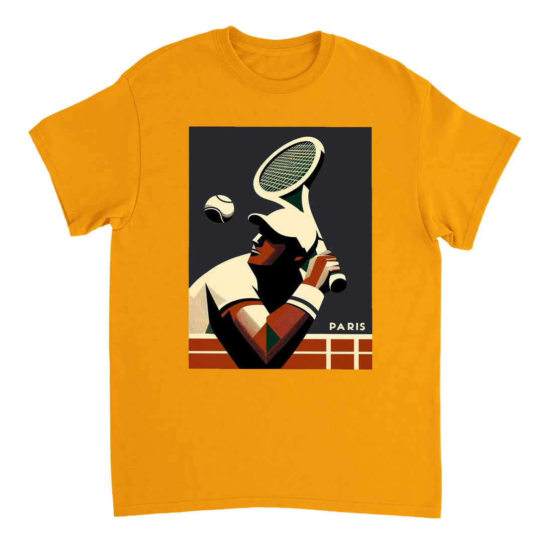 T-shirt vibrante de ténis, ideal para usar em campo e fora dele, com conforto e durabilidade