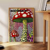 Affiche captivante Mushroom Japanese 2 un chef - œuvre visuel nuances noir vert décoration Zen nature version préférences