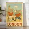 space charming kid elephant rhinoceros football poster playful designs gray green nurseries playrooms art touch London spirit today dimensions cm A4 A0