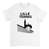 Image White de Lille Tennis Tshirt [color:white] [view:front]