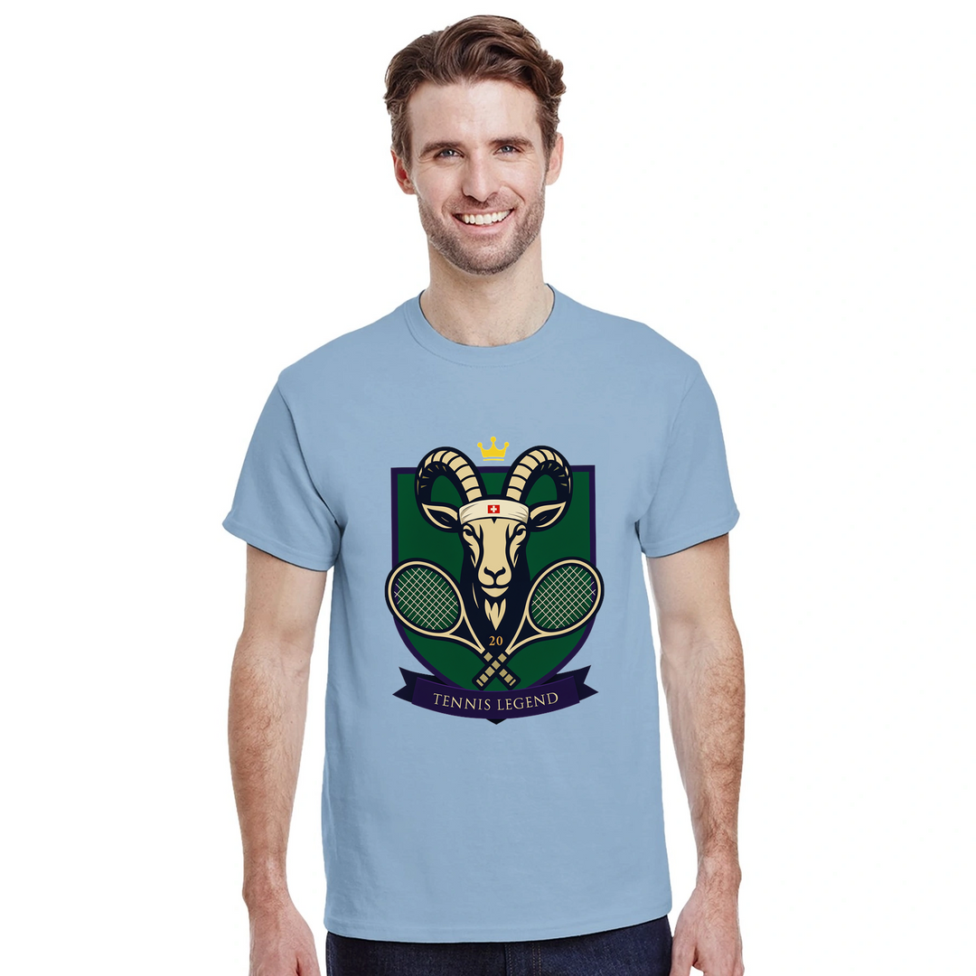 T-shirt med design som hyllar tennislegenden Roger Federer, perfekt för fans och spelare. Finns i storlekar S till XXL