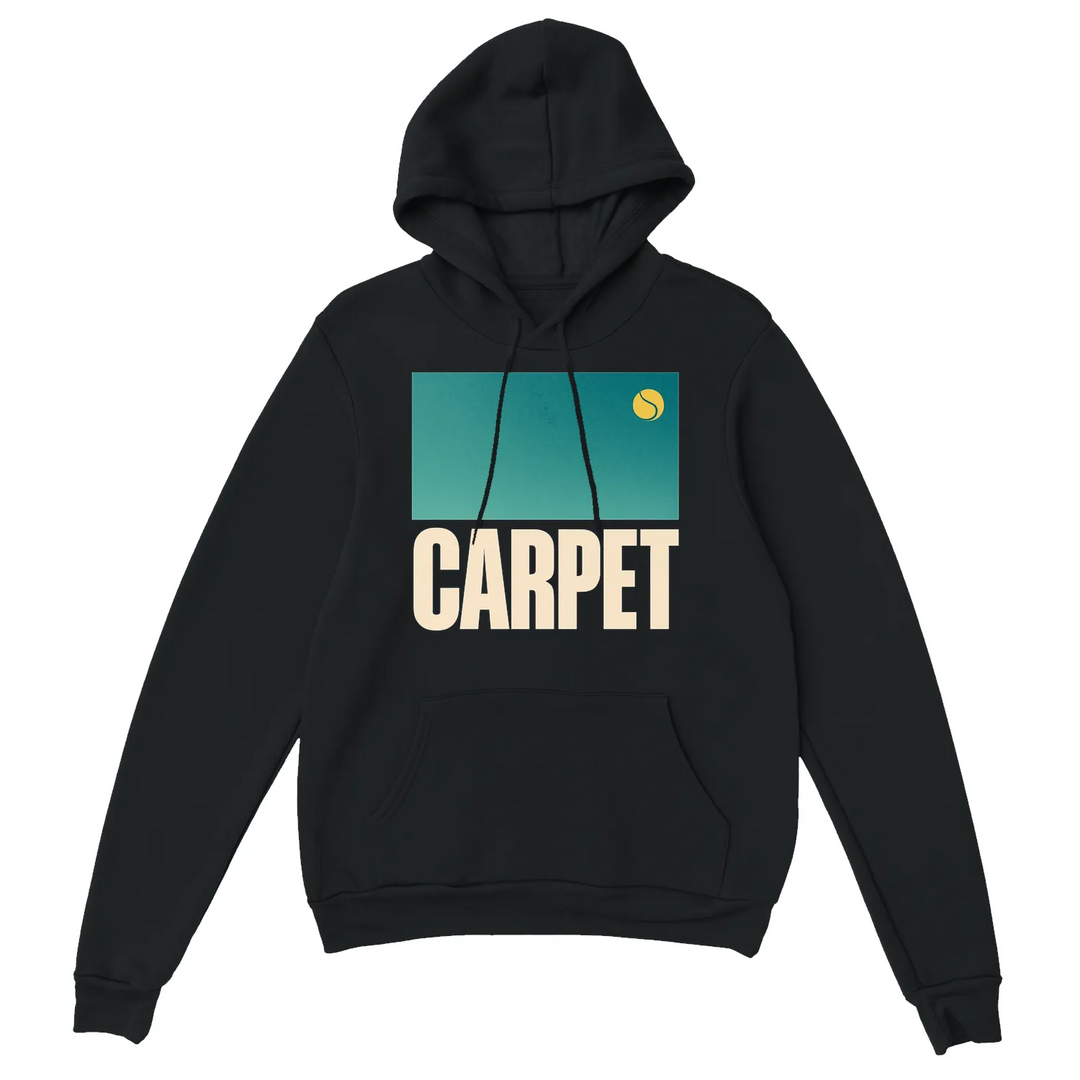 style Carpet Tennis Hoodie 5 thick unisex pullover soft 50/50 cotton polyester blend ultimate comfort hood matching drawstring cozy front pocket cuffs spandex waistband perfect fit