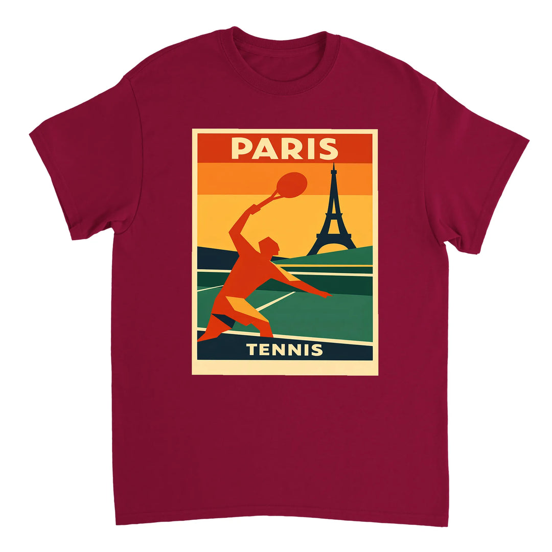 T-shirt wardrobe Paris France Tennis T shirt stylish tee spirit city love passion perfect enthusiasts fashion lovers unique Parisian charm sports size S M L XL XXL