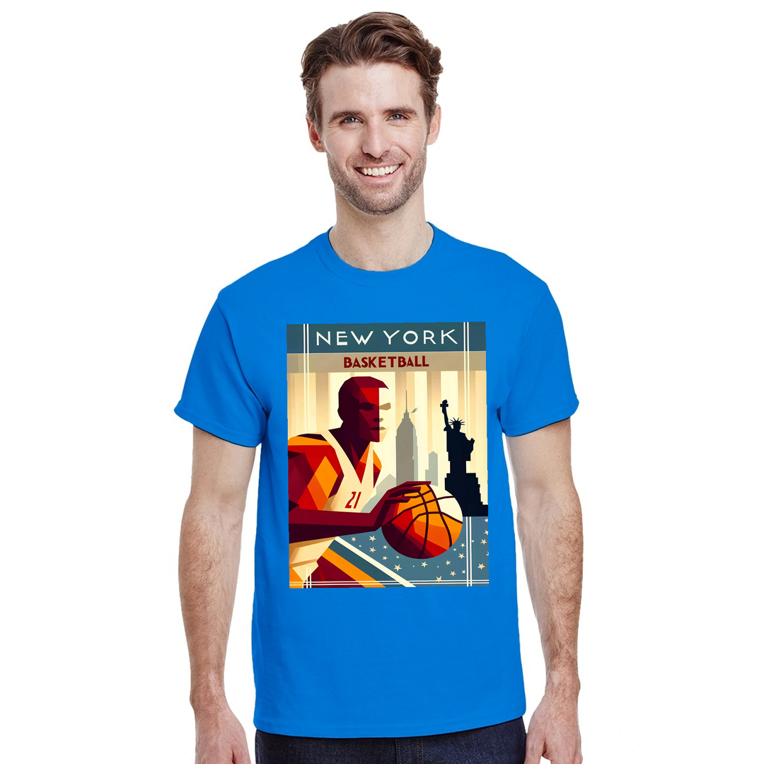 T-shirt T - shirt basket new-yorkais parfait passionnés sport emblématique design unique une touche style garde-robe Achetez amour ville un tissu coton doux respirant