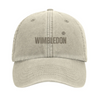 Vintage Wimbledon Tennis Cap mit gesticktem Design aus 100% gebürsteter Baumwolle. Bequem und stilvoll für lässige Outfits