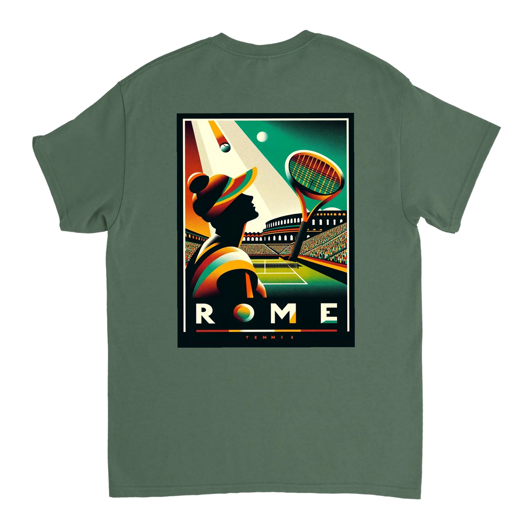 Image Military de Roma Tennis Tshirt  [color:military] [view:back]