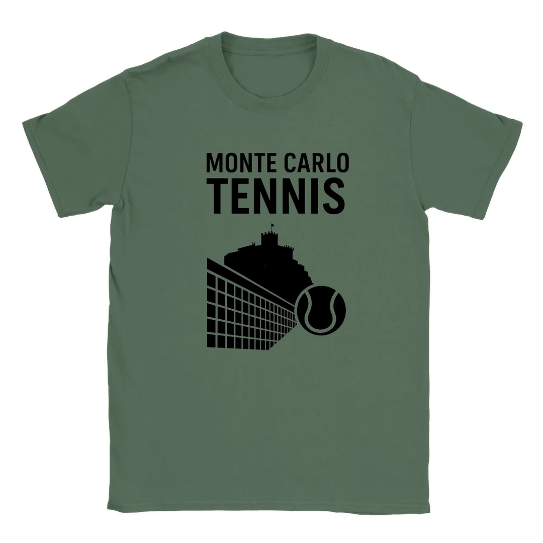 T-shirt temática de ténis Monte Carlo, com design vibrante e confortável, disponível em várias tamanhos