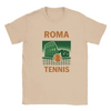 T-shirt T exclusif thème tennis Rome parfait passionnés style sport design unique capture élégance italienne énergie court une tenue décontractée sportive tailles SML XL XXL