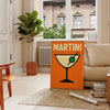 affiche élégante sophistiquée thème martini cocktail couleurs noir orange décoration intérieure un incontournable disponibles A4 cm A0
