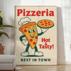 vibrant pizzeria kitchen poster lively green red hues dining space sizes cm eye piece Italian charm decor A4 A0