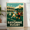 captivating Bayonne rugby poster enthusiasts stylish vintage Art Deco design charm space prints decor ideal size A4 cm A0