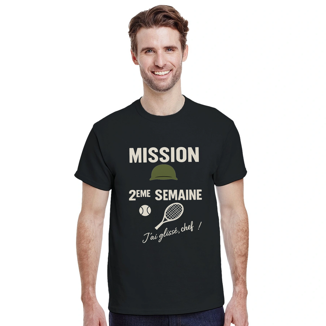 Image Black de Mission 2eme Semaine Tennis Tshirt 4 [color:black] [view:front]
