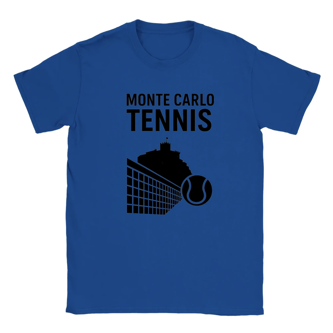 T-shirt temática de ténis Monte Carlo, com design vibrante e confortável, disponível em várias tamanhos