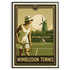 élégante thème Wimbledon nuances noir marron un rendu sophistiqué affiche unique disponible 50×70 cm 30×40 amateurs tennis dimensions A4 A0
