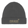 Beanie Grass Tennis in cotone biologico con design ricamato, perfetto per uno stile eco-friendly e confortevole