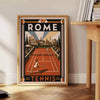 Roma Tennis 4 un élément essentiel décoration couleurs noir orange une touche dynamique intérieur disponibles 30x40 poster captivant passion cadre