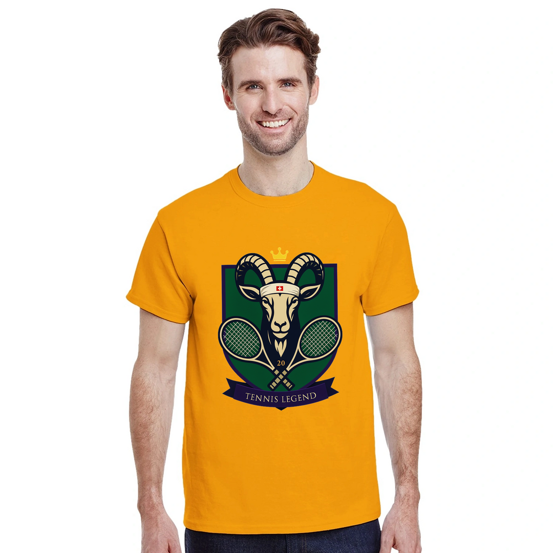 T-shirt med design som hyllar tennislegenden Roger Federer, perfekt för fans och spelare. Finns i storlekar S till XXL